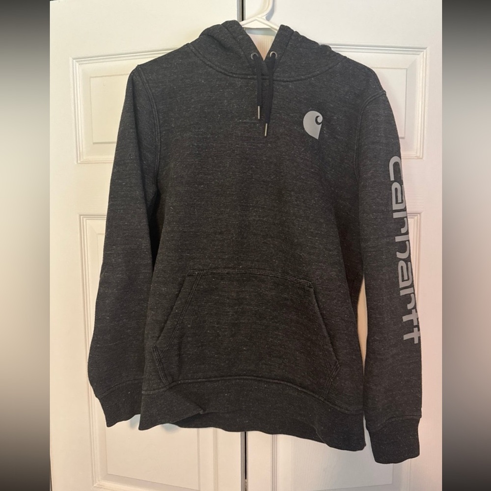 Carhartt Charcoal Hoodie with Logo